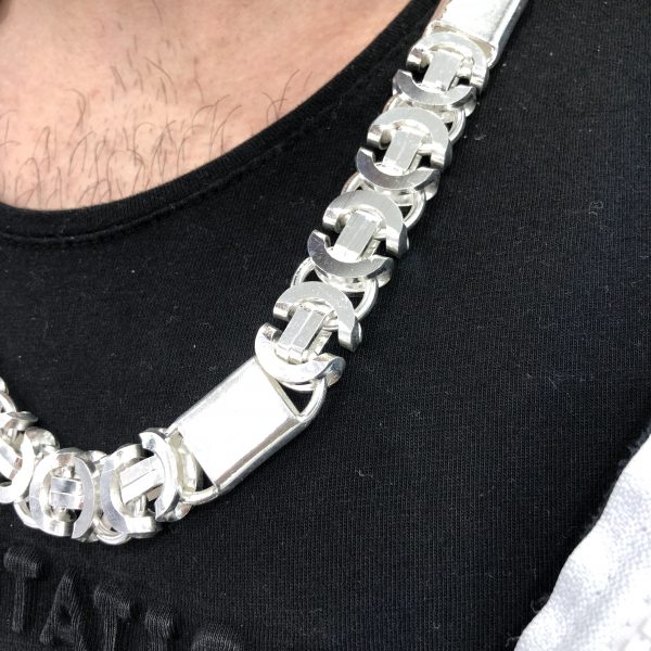15 mm Silver Euro Byzantine Chain 