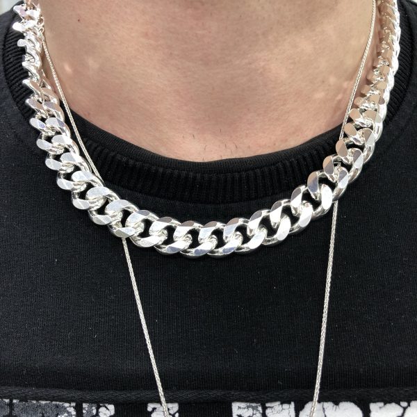 925 Silver Cuban Link Chain Men's 